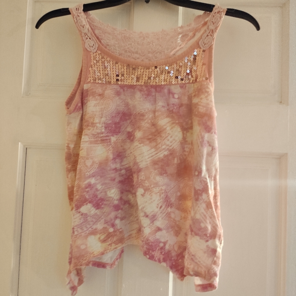 Pink Tie dye tank top